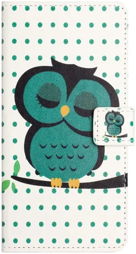 Samsung Galaxy A16 Hoesje Portemonnee Book Case Uil Print afbeelding 4
