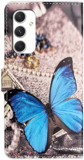Samsung Galaxy A16 Hoesje Portemonnee Book Case Butterfly Print afbeelding 5