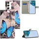 Samsung Galaxy A16 Hoesje Portemonnee Book Case Butterfly Print afbeelding 6