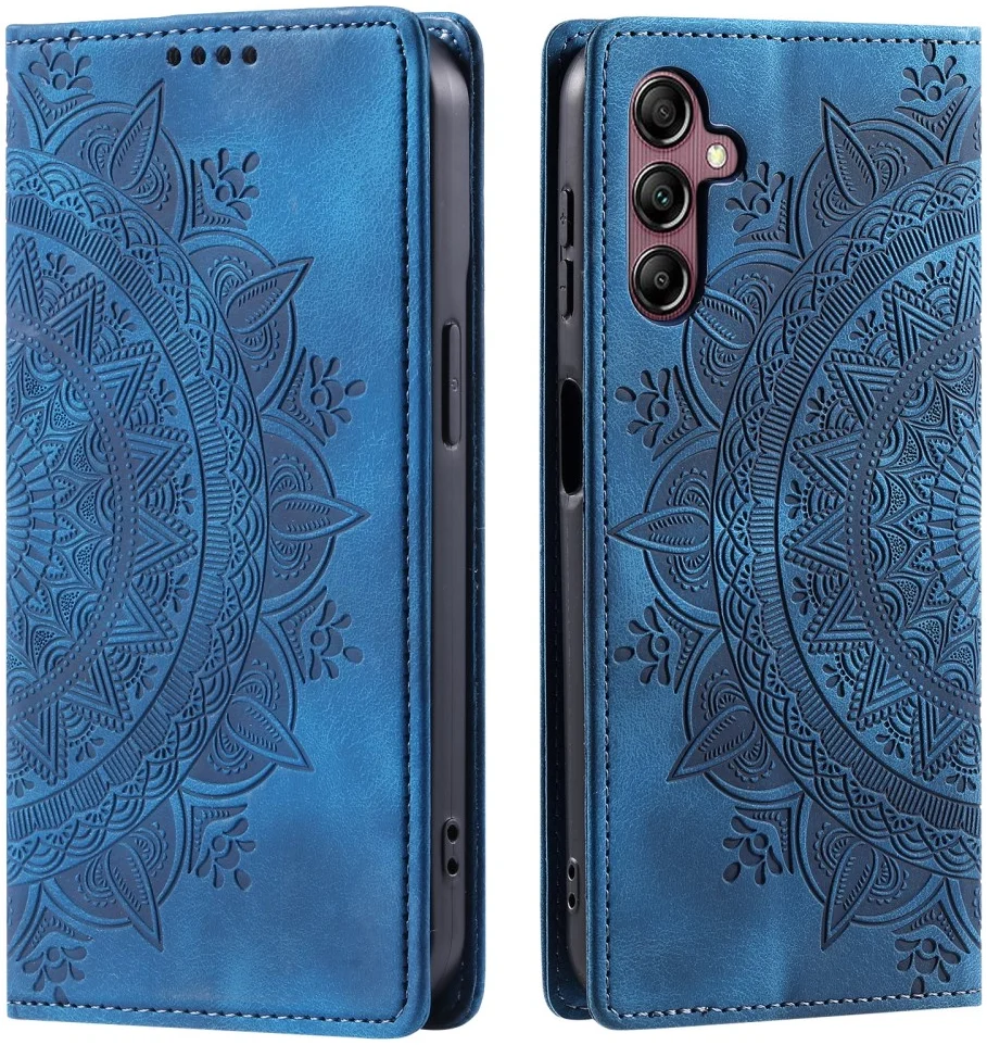 Samsung Galaxy A16 Hoesje Mandala Book Case met Pasjeshouder Blauw afbeelding 1