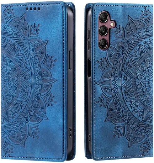 Samsung Galaxy A16 Hoesje Mandala Book Case met Pasjeshouder Blauw afbeelding 1
