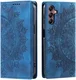 Samsung Galaxy A16 Hoesje Mandala Book Case met Pasjeshouder Blauw