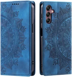 Samsung Galaxy A16 Hoesje Mandala Book Case met Pasjeshouder Blauw afbeelding