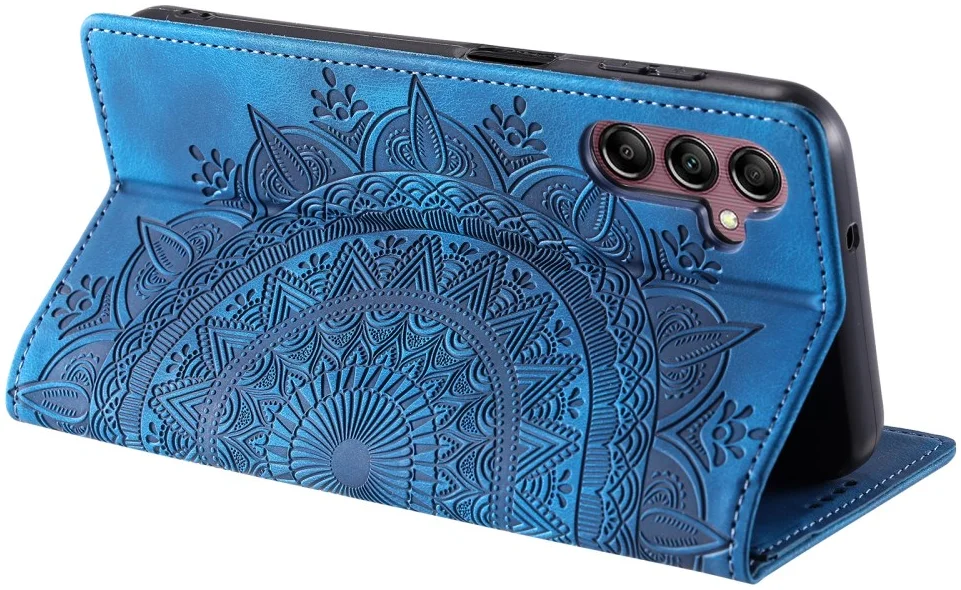 Samsung Galaxy A16 Hoesje Mandala Book Case met Pasjeshouder Blauw afbeelding 6