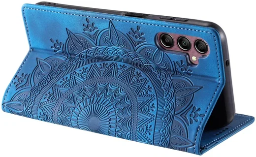 Samsung Galaxy A16 Hoesje Mandala Book Case met Pasjeshouder Blauw afbeelding 6