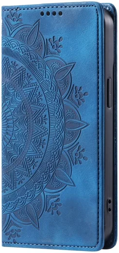 Samsung Galaxy A16 Hoesje Mandala Book Case met Pasjeshouder Blauw afbeelding 8