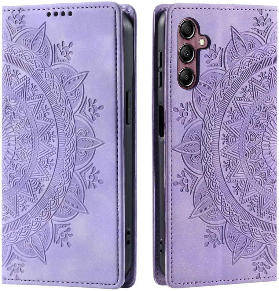 Samsung Galaxy A16 Hoesje Mandala Book Case met Pasjeshouder Paars afbeelding 1