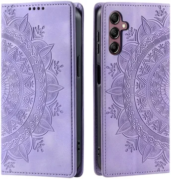 Samsung Galaxy A16 Hoesje Mandala Book Case met Pasjeshouder Paars