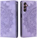 Samsung Galaxy A16 Hoesje Mandala Book Case met Pasjeshouder Paars