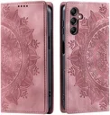 Samsung Galaxy A16 Hoesje Mandala Book Case met Pasjeshouder Roze Goud