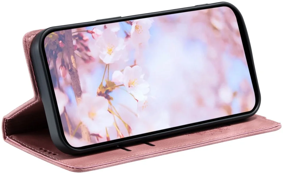 Samsung Galaxy A16 Hoesje Mandala Book Case met Pasjeshouder Roze Goud afbeelding 5