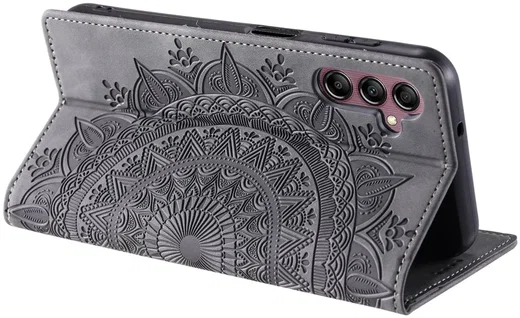 Samsung Galaxy A16 Hoesje Mandala Book Case met Pasjeshouder Zwart afbeelding 6