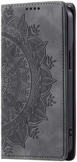 Samsung Galaxy A16 Hoesje Mandala Book Case met Pasjeshouder Zwart afbeelding 8