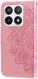 Xiaomi 14T Pro Hoesje Bloemen Print Wallet Book Case Roze afbeelding 10