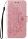 Xiaomi 14T Pro Hoesje Bloemen Print Wallet Book Case Roze afbeelding 9