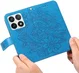 Xiaomi 14T Pro Hoesje Bloemen Print Wallet Book Case Blauw afbeelding 12