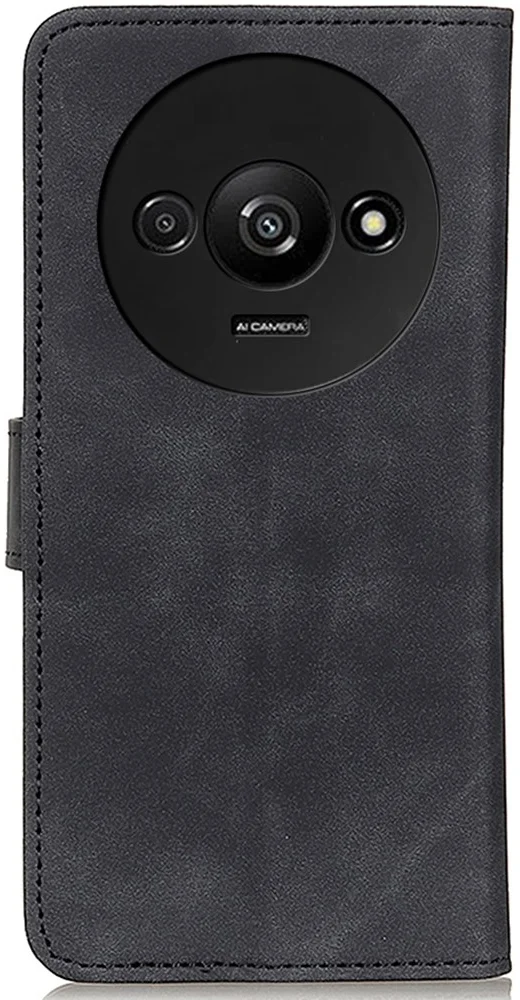 KHAZNEH Xiaomi Redmi A3 Hoesje Retro Wallet Book Case Zwart afbeelding 7