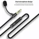 3.5mm Jack naar 3.5mm Jack Aux Kabel met Ingebouwde Microfoon 1.5M Zwart afbeelding 2