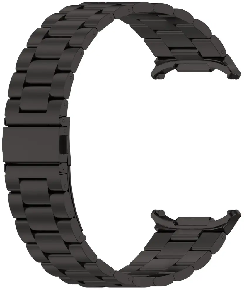 Samsung Galaxy Watch Ultra / 2 Bandje - Roestvrij Staal Vlindersluiting - Zwart afbeelding 1