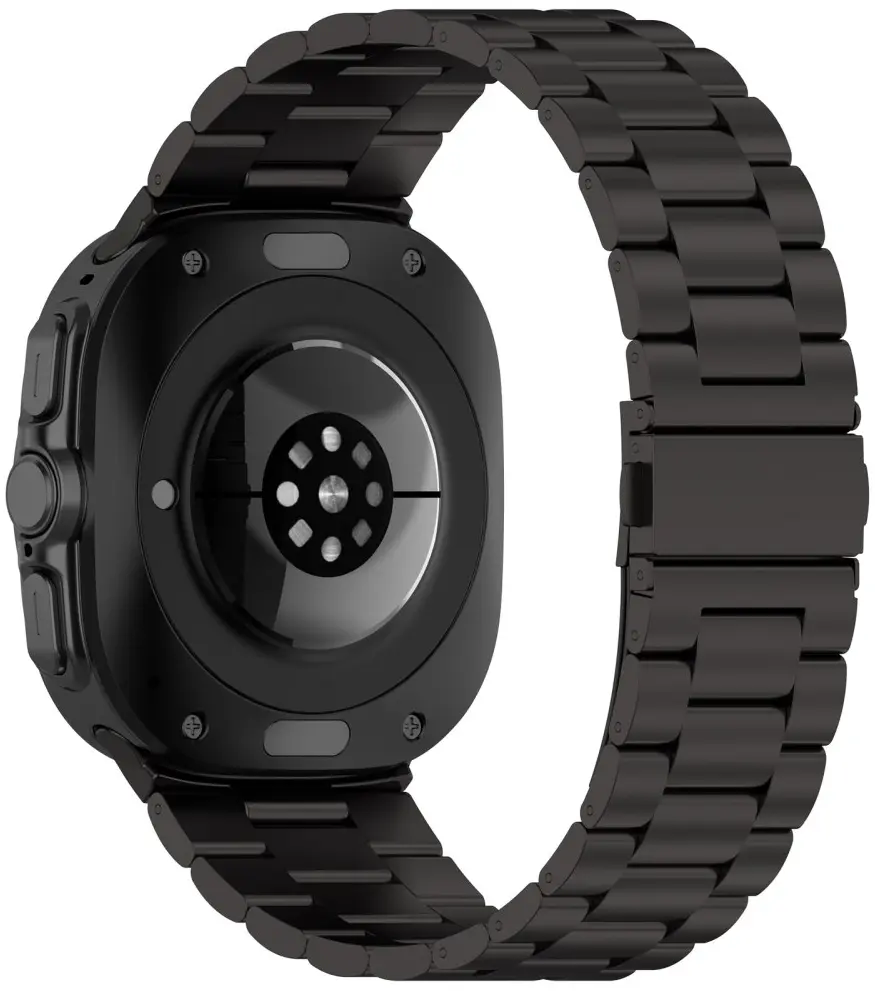 Samsung Galaxy Watch Ultra / 2 Bandje - Roestvrij Staal Vlindersluiting - Zwart afbeelding 3