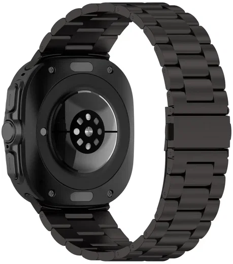 Samsung Galaxy Watch Ultra / 2 Bandje - Roestvrij Staal Vlindersluiting - Zwart afbeelding 3