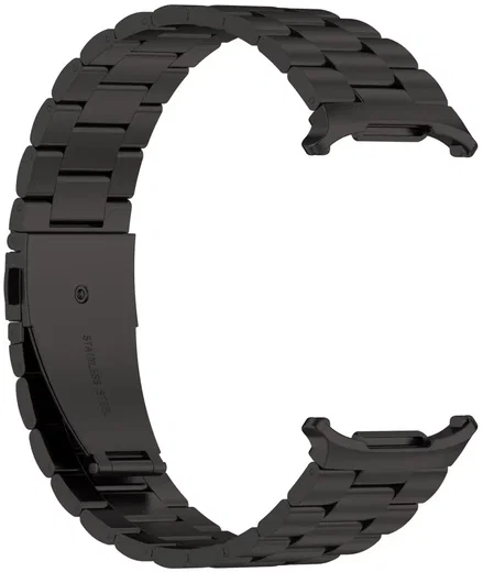 Samsung Galaxy Watch Ultra / 2 Bandje - Roestvrij Staal Vlindersluiting - Zwart afbeelding 4