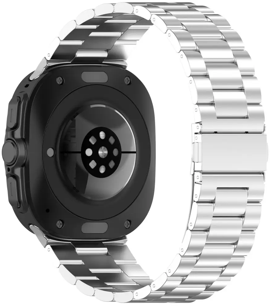 Samsung Galaxy Watch Ultra / 2 Bandje - Roestvrij Staal Vlindersluiting - Zilver afbeelding 3