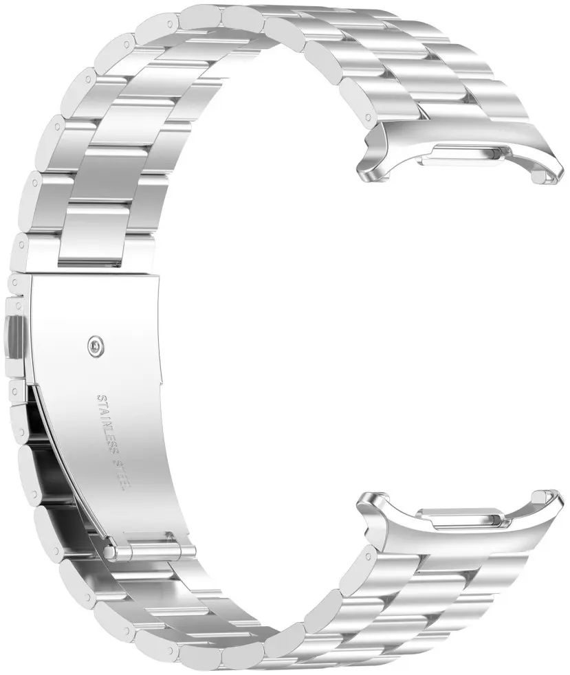 Samsung Galaxy Watch Ultra / 2 Bandje - Roestvrij Staal Vlindersluiting - Zilver afbeelding 4