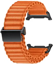 Samsung Galaxy Watch Ultra Bandje - Nylon Band - Oranje (S/M/L) afbeelding