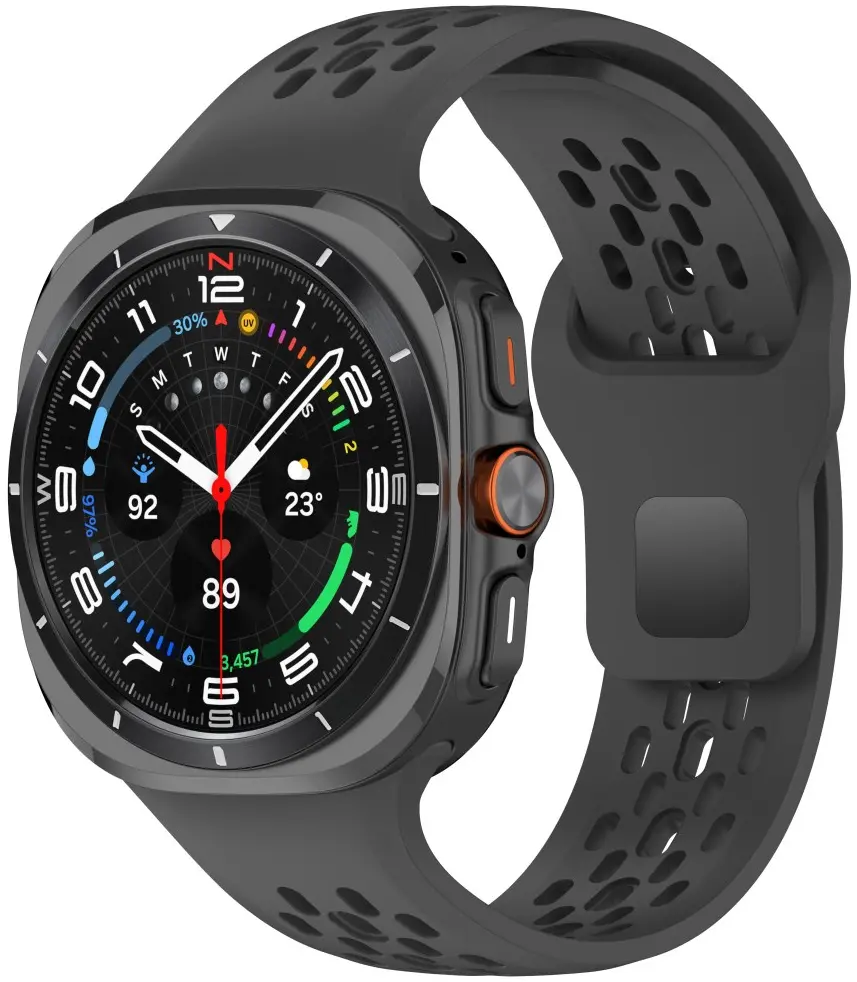 Samsung Galaxy Watch Ultra Bandje / 47MM / Siliconen / Zwart afbeelding 2