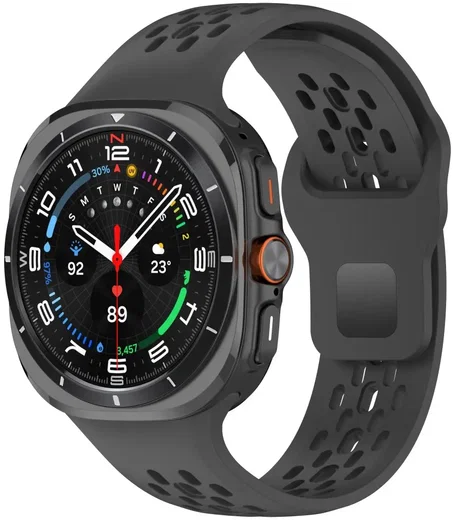 Samsung Galaxy Watch Ultra Bandje / 47MM / Siliconen / Zwart afbeelding 2