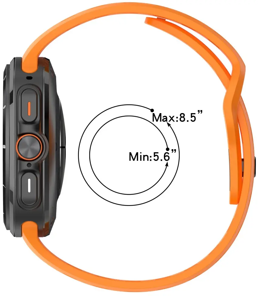 Samsung Galaxy Watch Ultra Bandje / 47MM / Siliconen / Zwart afbeelding 6