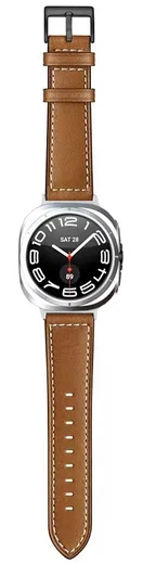 Samsung Galaxy Watch Ultra Bandje - Duurzaam Kalfsleer - 47MM - Bruin afbeelding 4