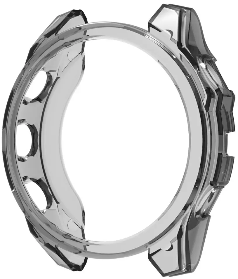 Garmin Fenix 8 43MM Hoesje - TPU Bumper Case - Transparant Zwart afbeelding 1