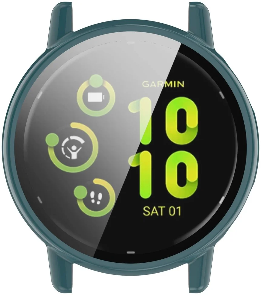 Garmin Vivoactive 5 Hoesje -  Bumper met Tempered Glass -  Groen afbeelding 6