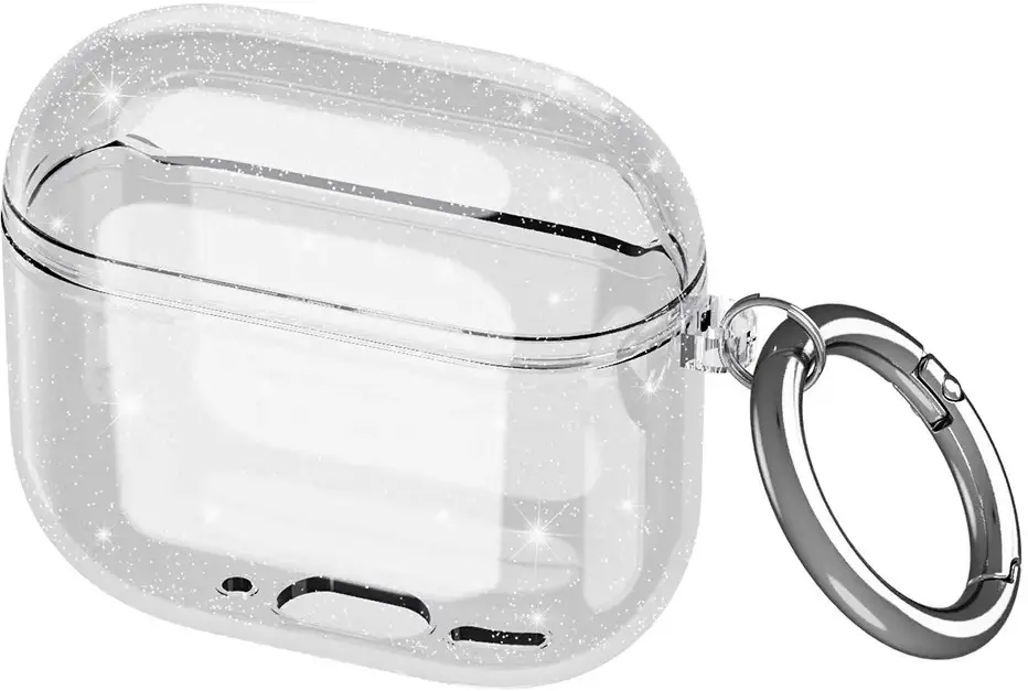 Apple AirPods 4 Hoesje TPU met Ring Glitter Transparent afbeelding 1