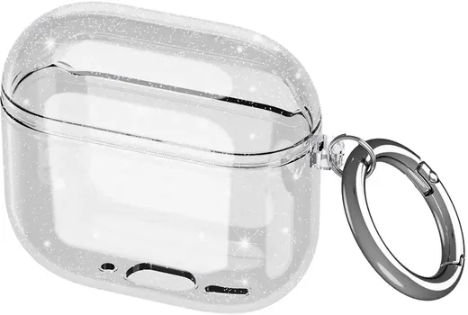Apple AirPods 4 Hoesje TPU met Ring Glitter Transparent afbeelding 1