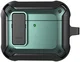 Apple AirPods 4 Hoesje Shockproof Cover met Karabijnhaak Groen
