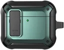 Apple AirPods 4 Hoesje Shockproof Cover met Karabijnhaak Groen