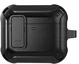 Apple AirPods 4 Hoesje Shockproof Cover met Karabijnhaak Zwart afbeelding 1