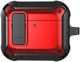 Apple AirPods 4 Hoesje Shockproof Cover met Karabijnhaak Rood