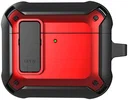 Apple AirPods 4 Hoesje Shockproof Cover met Karabijnhaak Rood