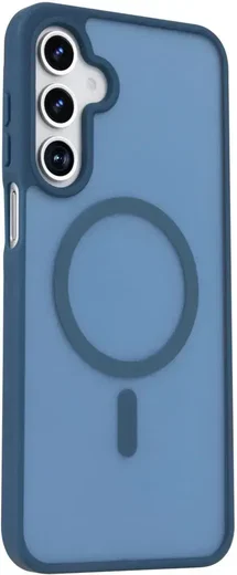Samsung Galaxy A16 Hoesje met MagSafe Back Cover Matte Blauw afbeelding 4