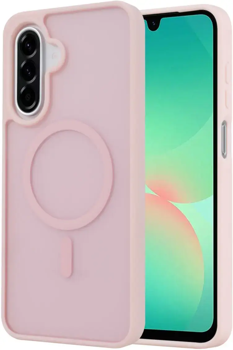 Samsung Galaxy A26 Hoesje met MagSafe Back Cover Matte Roze afbeelding 1