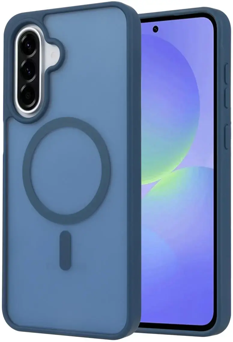 Samsung Galaxy A36 Hoesje met MagSafe Back Cover Matte Blauw afbeelding 1