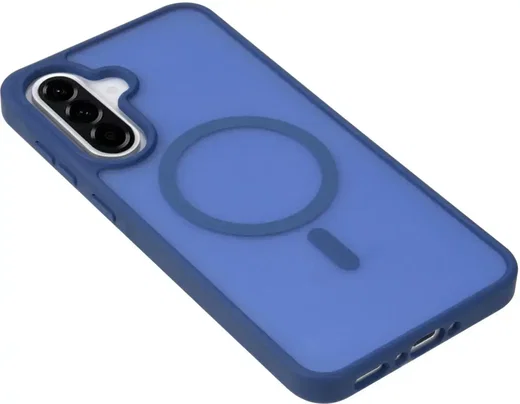 Samsung Galaxy A36 Hoesje met MagSafe Back Cover Matte Blauw afbeelding 9