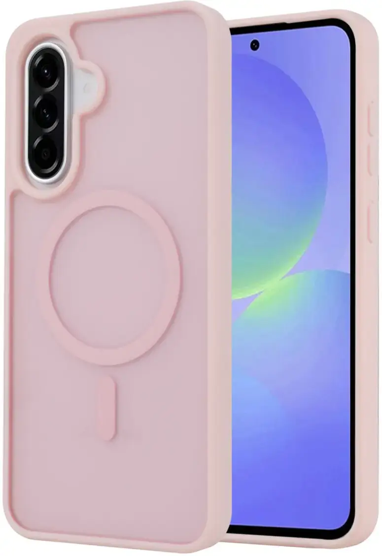 Samsung Galaxy A36 Hoesje met MagSafe Back Cover Matte Roze afbeelding 1
