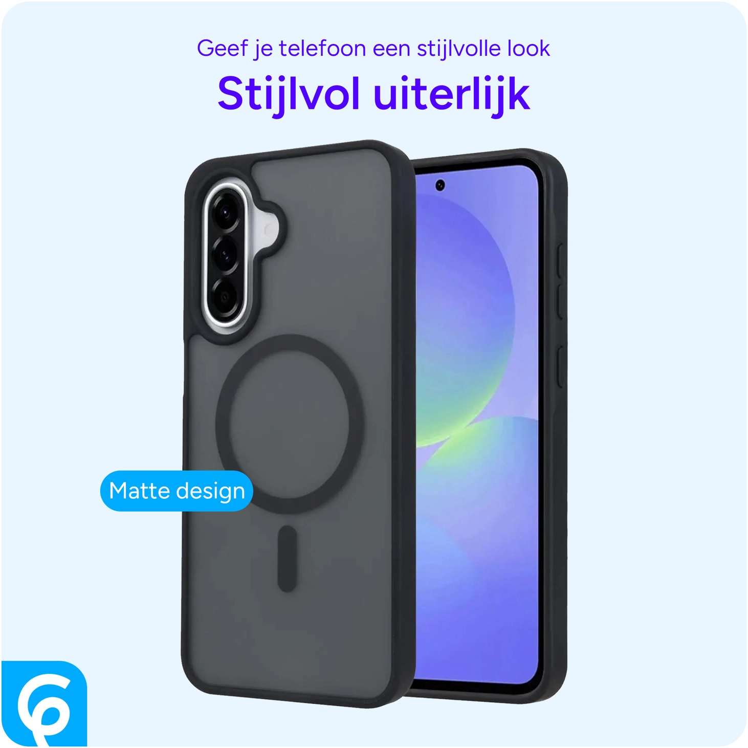 Samsung Galaxy A56 Hoesje met MagSafe Back Cover Matte Zwart afbeelding 6