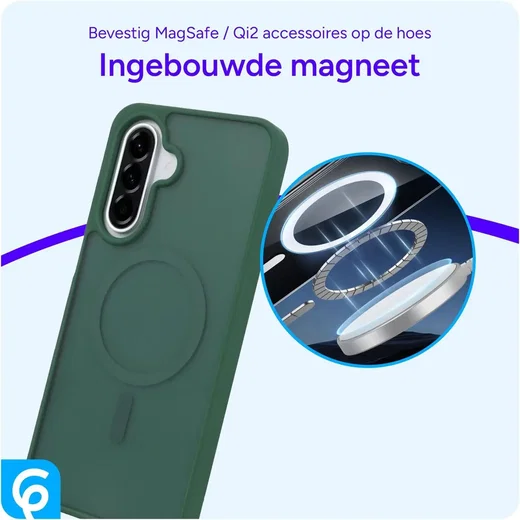 Samsung Galaxy A56 Hybrid Hoesje met MagSafe Back Cover Matte Groen afbeelding 5