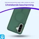 Samsung Galaxy A56 Hybrid Hoesje met MagSafe Back Cover Matte Groen afbeelding 2